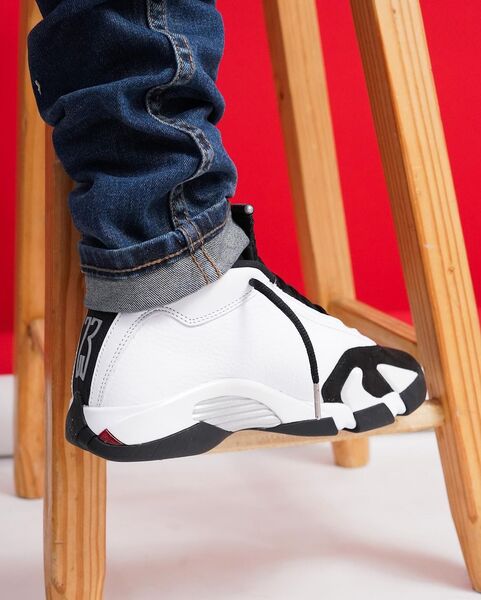 Jordan 14 black toe on feet discount